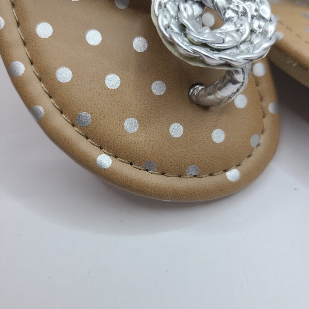 Girls Toddler Silver Piper Sandal sz 7 Quilted Joe Boxer Hook Loop fastening New - Picture 2 of 6